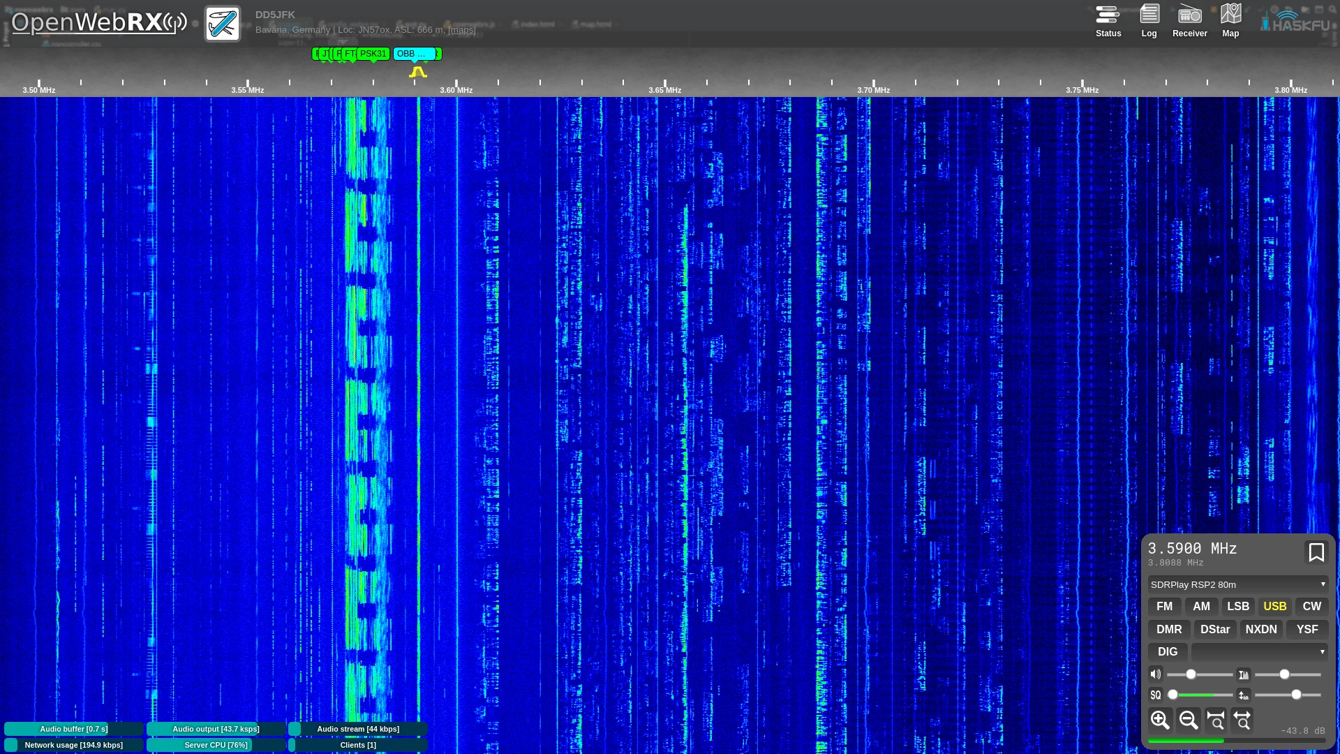 OpenWebRX web-based software defined radio